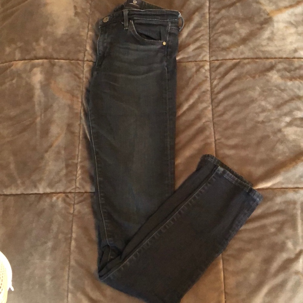 Dark wash skinny jeans